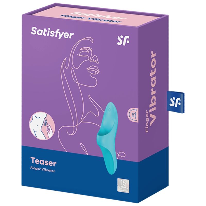 SATISFYER - TEASER FINGER VIBRATOR BLUE LIGHT - Image 5