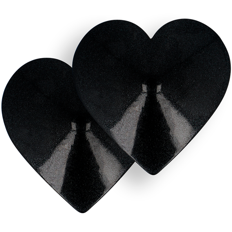 COQUETTE CHIC DESIRE - NIPPLE COVERS BLACK HEARTS - Image 3