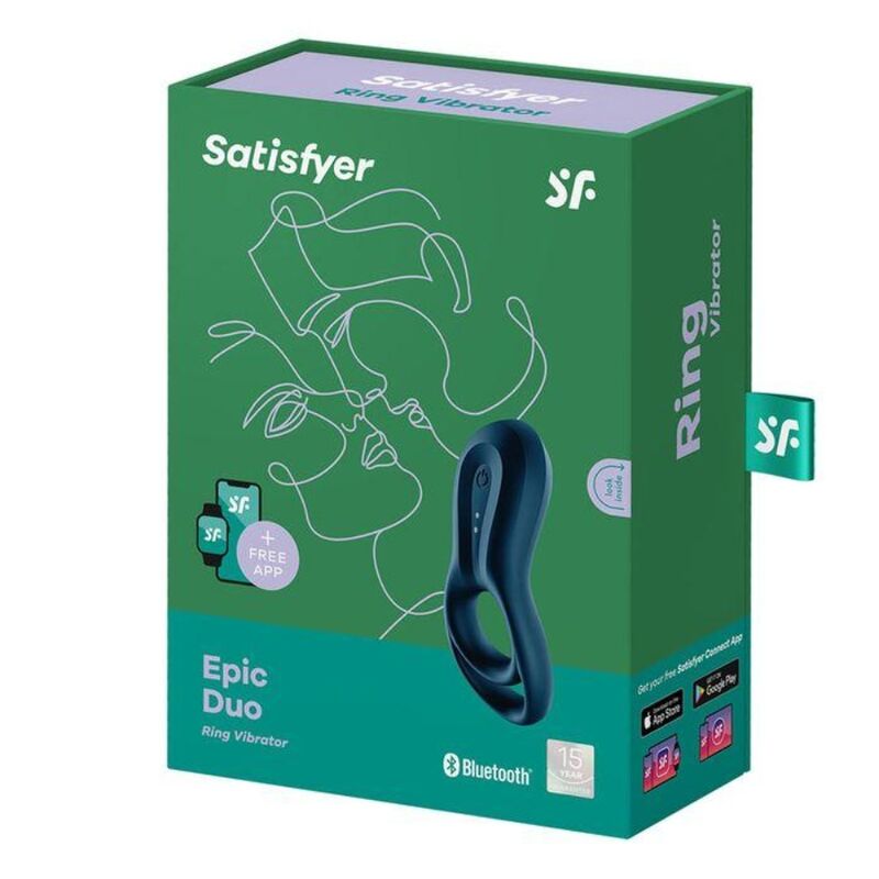 SATISFYER - EPIC DUO RING VIBRATOR APP BLUE - Image 3