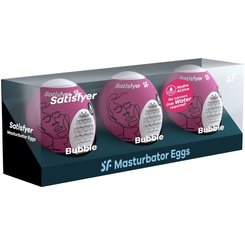 SATISFYER - 3 MASTURBATOR EGGS BUBBLE - Image 2