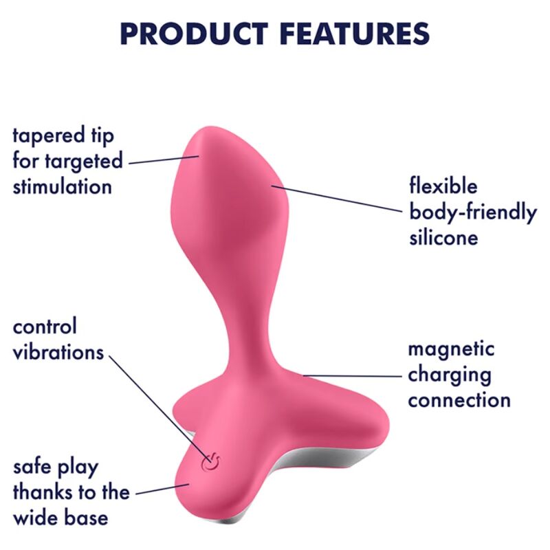 SATISFYER - GAME CHANGER PLUG VIBRADOR ROSA - Image 4