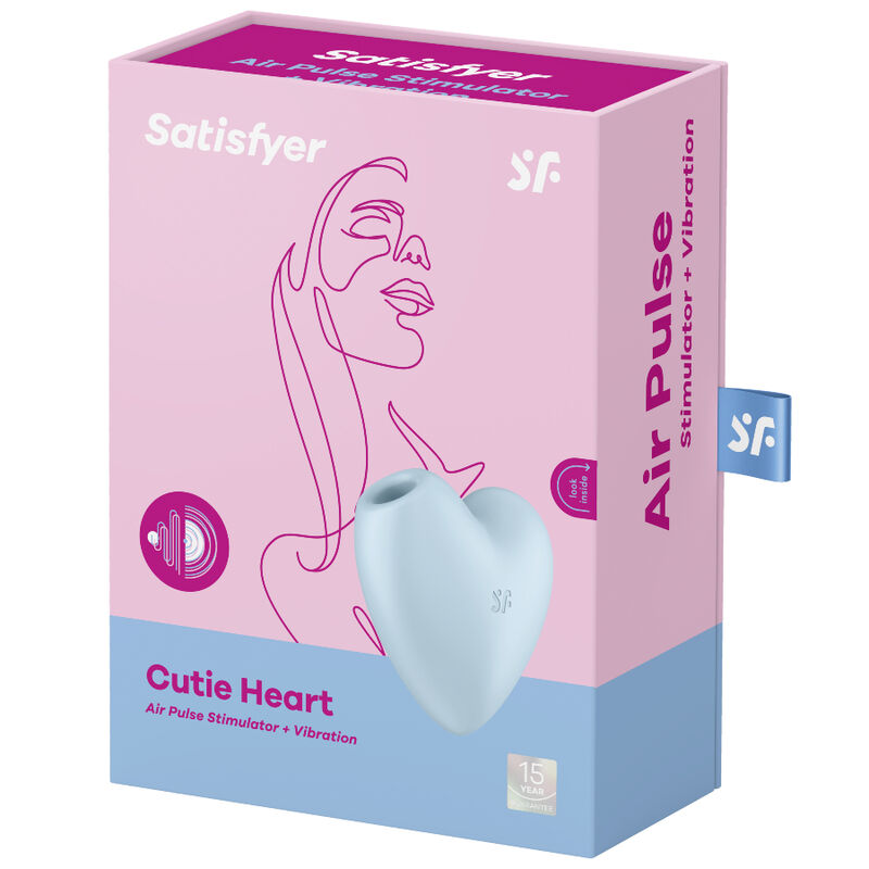 SATISFYER - CUTIE HEART ESTIMULADOR Y VIBRADOR AZUL - Image 4
