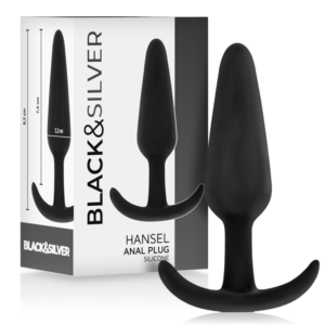 BLACKSILVER - HANSEL SILICONE ANAL PLUG WITH SMALL HANDLE
