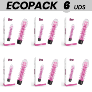ECOPACK 6 UNITS - GLOSSY AXEL VIBRATOR PINK