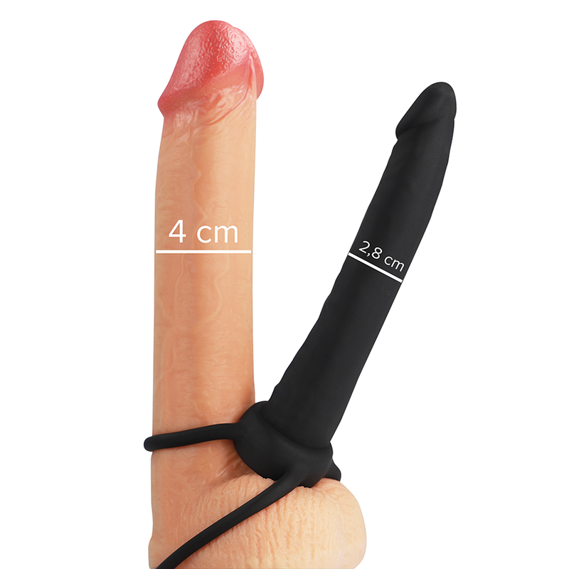 MYTHOLOGY - COBI ONYX ANAL DILDO WITH COCK AND TESTICLE RING 13 SILICONE CM - Image 2