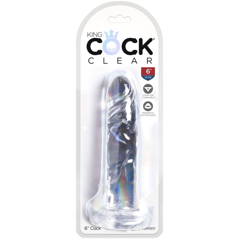 KING COCK - CLEAR REALISTIC PENIS 15.5 CM TRANSPARENT - Image 4