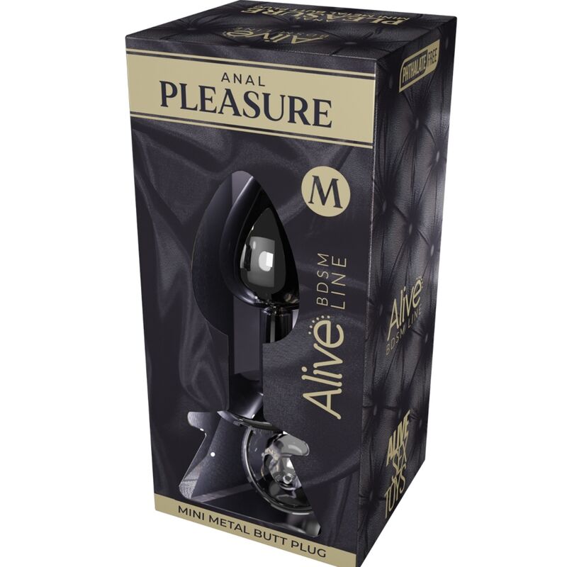 ALIVE - ANAL PLEASURE MINI PLUG METAL BLACK SIZE M - Image 2