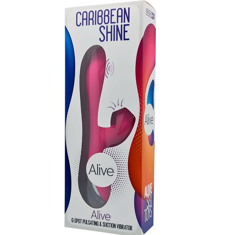 ALIVE - CARIBBEAN SHINE VIBRATOR SUCTION CUP FUCHSIA - Image 5