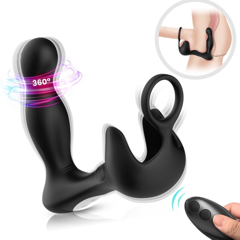 ARMONY - SURROUND VIBRATOR ANAL STIMULATOR TESTICULOS RING REMOTE CONTROL BLACK