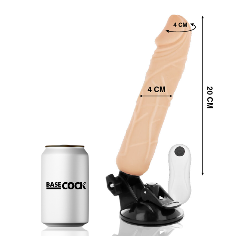 BASECOCK - VIBRADOR REALÍSTICO CONTROL REMOTO NATURAL 20 CM -O- 4 CM - Image 2