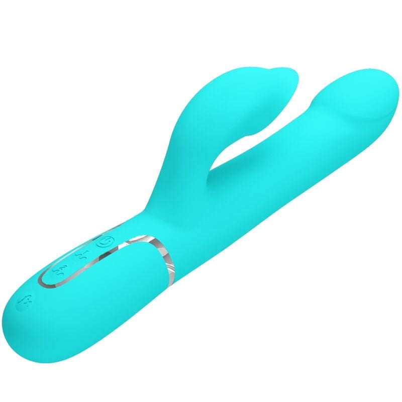 PRETTY LOVE - RABBIT VIBRATOR PEARLS AQUA GREEN - Image 3