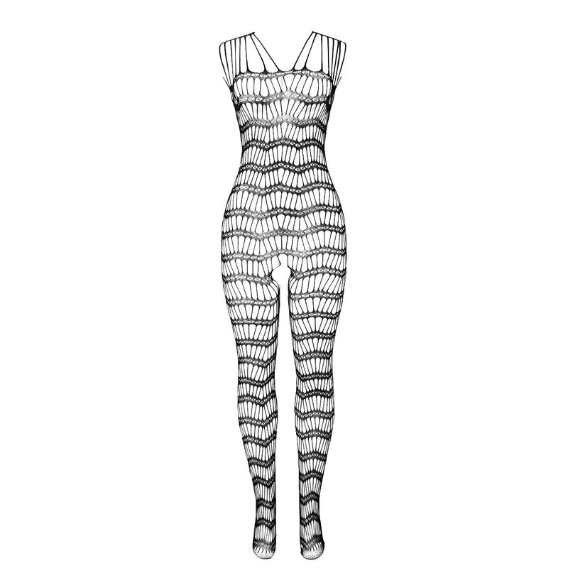 SUBBLIME - 951696 FISHNET CROTCHLESS BODYSTOCKING WITH STRAPS ON THE SHOULDERS BLACK ONE SIZE - Image 4
