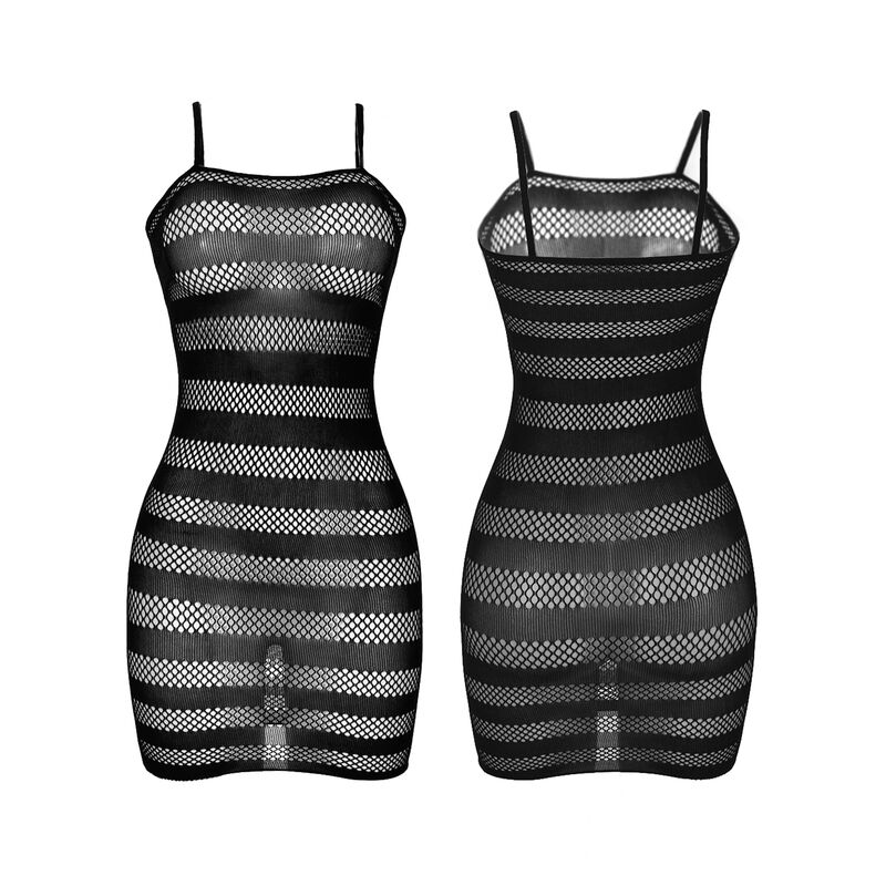SUBBLIME - 951733 FISHNET DRESS WITH BLACK STRIPES ONE SIZE - Image 3
