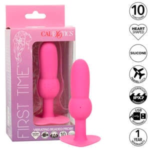 CALEXOTICS - FIRST TIME ANAL PLUG BEADED PROBE 10 VIBRATIONS PINK