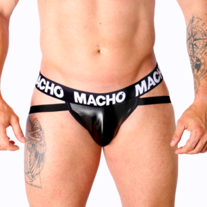 MACHO - MX25NC JOCK CUERO NEGRO