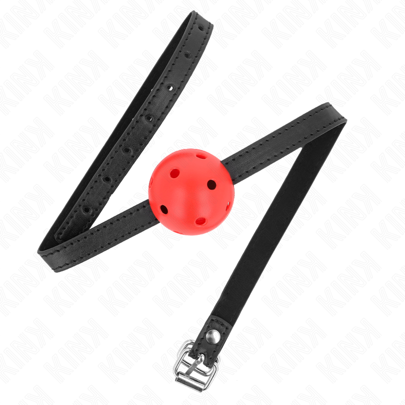 KINK - SIMPLICITY RED BREATHABLE 4.5 CM BALL GAG 62 x 1.5 CM - Image 2