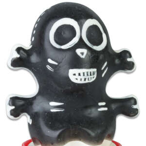 CONDOMERIE - HANDPAINTED NOVELTY CONDOMS SKULL BLACK MODEL 1