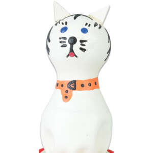 CONDOMERIE - HANDPAINTED NOVELTY CONDOMS CAT WHITE