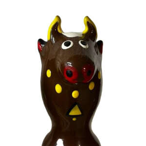 CONDOMERIE - HANDPAINTED NOVELTY CONDOMS BULL BLACK MODEL 2