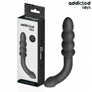 ADDICTED TOYS - DOUBLE ANAL MASSAGER SILICONE 16.5 CM