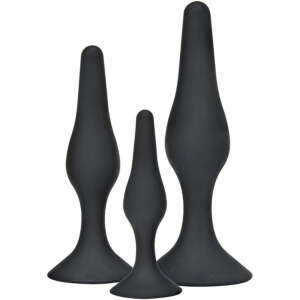 TOYJOY - ANAL PLAY CURVY COMPANIONS ANAL PLUG 3 PIECES BLACK