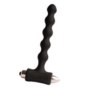 ROCKS- OFF - PETITE SENSATIONS PEARLS ANAL PLUG VIBRATOR BLACK