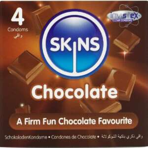 SKINS - CHOCOLATE PREMIUM CONDOMS PACK 4
