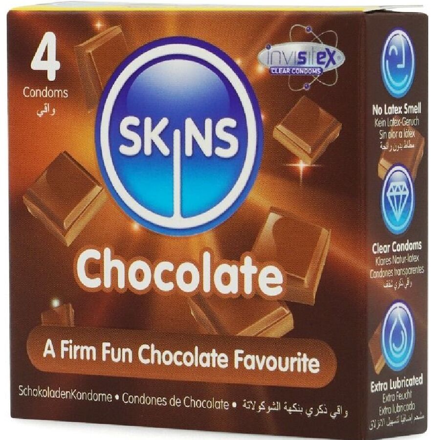 SKINS - CHOCOLATE PREMIUM CONDOMS PACK 4 - Image 2