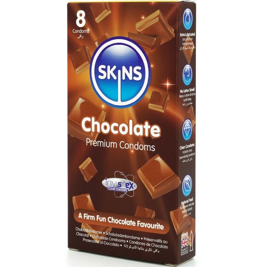 SKINS - CHOCOLATE PREMIUM CONDOMS PACK 8 - Image 2
