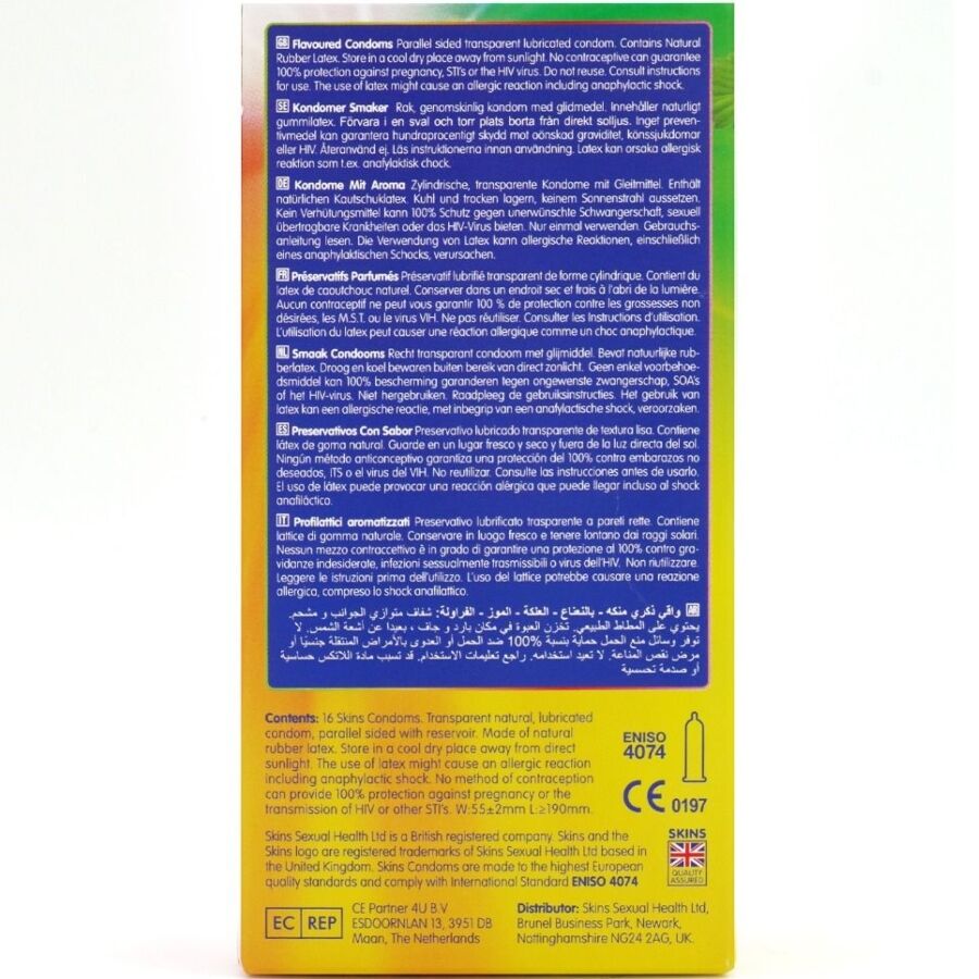 SKINS - MULTI FLAVORS PREMIUM CONDOMS PACK 16 - Image 4