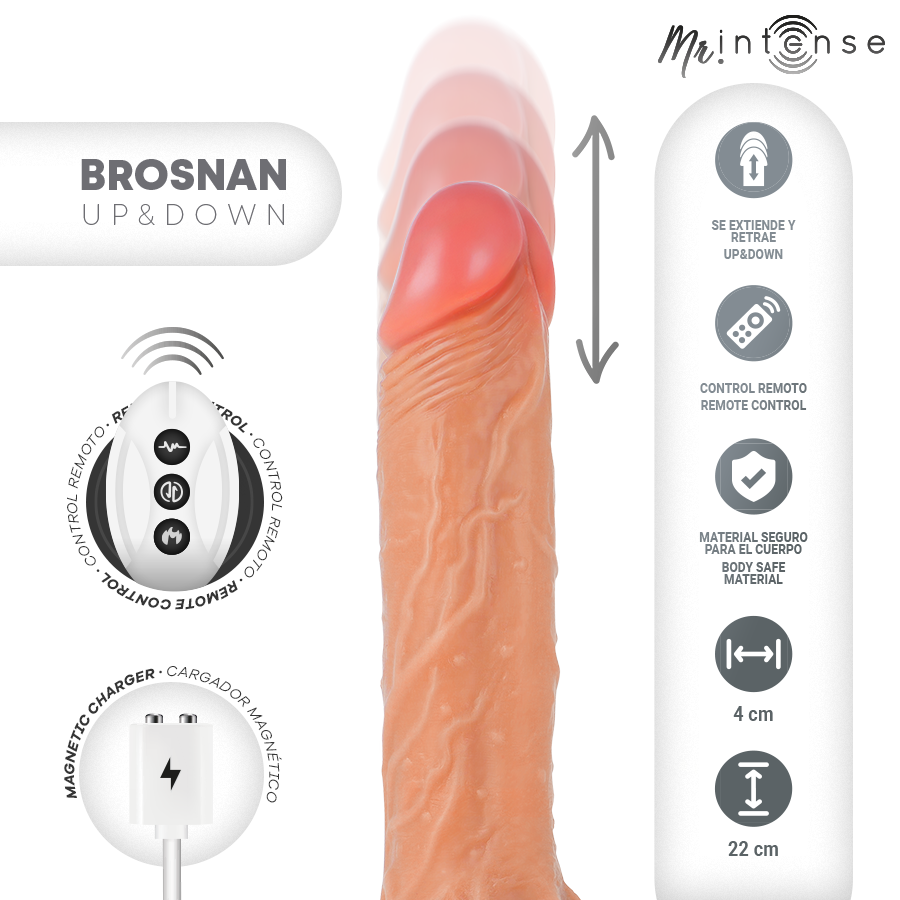 MR INTENSE - BROSNAN REALISTIC PENIS REMOTE CONTROL 22 CM -O- 4 CM - Image 2