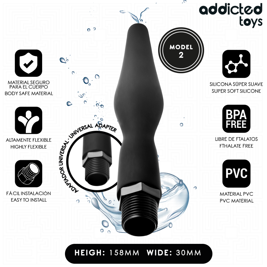 ADDICTED TOYS - ANAL CLEANER WITH UNIVERSAL ADAPTER MODEL 2 - Image 2
