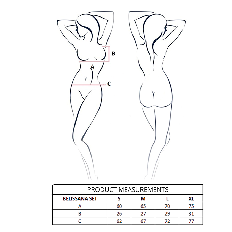 PASSION - BELISSANA BRA + THONG SET BLACK L/XL - Image 4