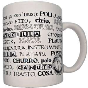 DIABLO PICANTE - WHITE MUG WITH PENIS SYNONYMS 370 ML
