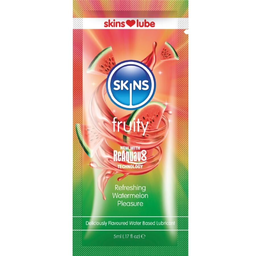 SKINS - FRUITY WATER-BASED LUBRICANT WATERMELON SINGLE-DOSE 5 ML