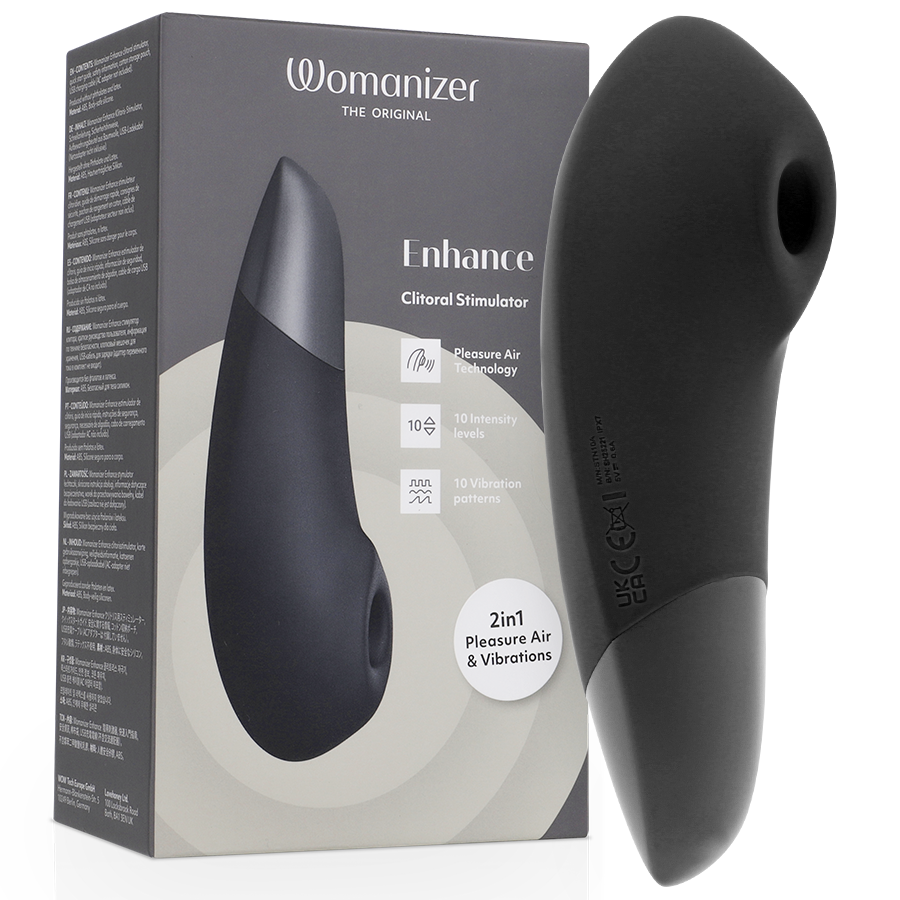 WOMANIZER - ENHANCE CLITORIAL STIMULATOR BLACK