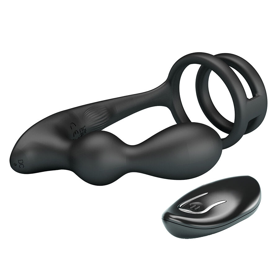 MR PLAY - VIBRATING ANAL PLUG WITH PENIS RING REMOTE CONTROL - Image 2