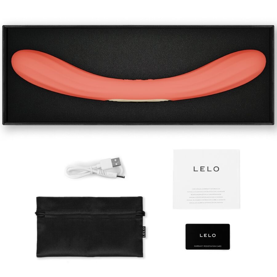 LELO - BOOMERANG DOUBLE ENDED VIBRATOR CORAL RED - Image 4