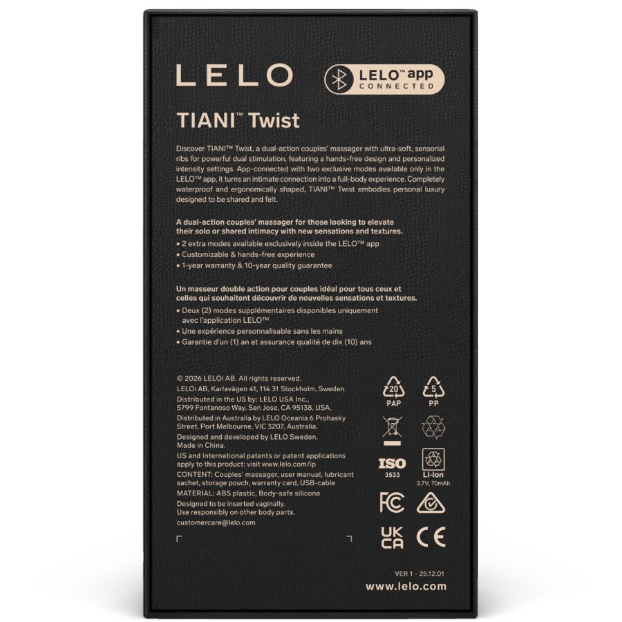 LELO - TIANI TWIST COUPLES VIBRATOR FOAM - Image 4