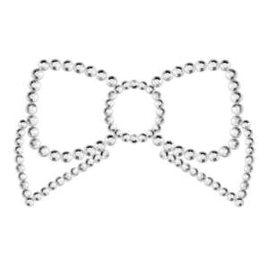 BIJOUX - MIMI BOW SILVER NIPPLE COVERS