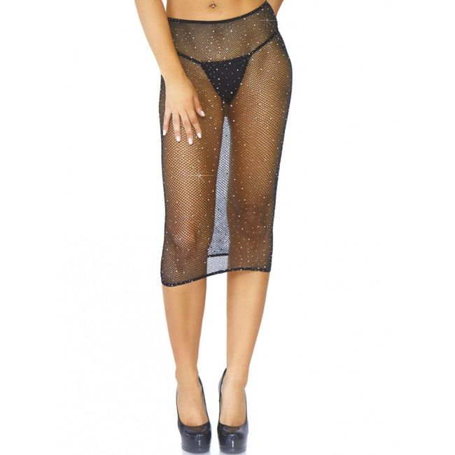 LEG AVENUE - CRYSTALIZED FISHNET MULTIDRESS BLACK O.S - Image 3