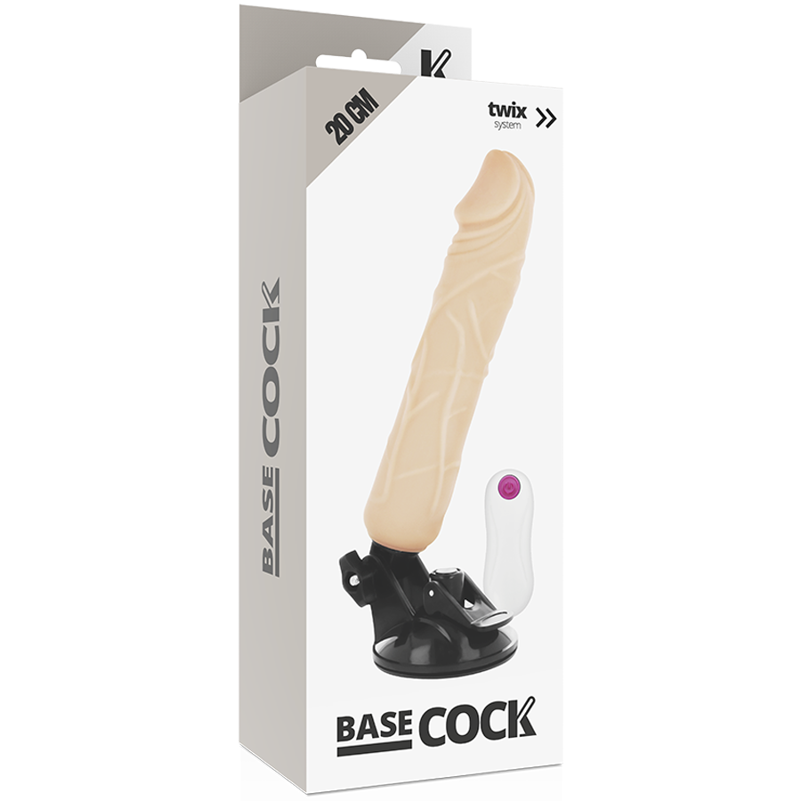 BASECOCK - VIBRADOR REALÍSTICO CONTROL REMOTO NATURAL 20 CM -O- 4 CM - Image 4