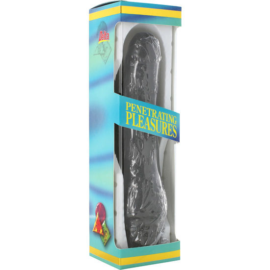 SEVEN CREATIONS - VINYL P-SHAPE VIBRATOR BLACK PENIS 20 CM - Image 2