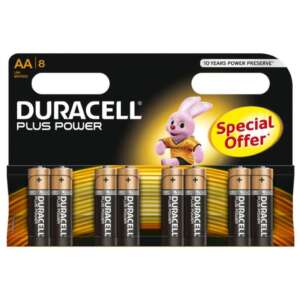 DURACELL - PLUS POWER BATTERY AA LR6 8UNITS